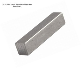 30 Pc Zinc Plated Square Machinery Key Assortment