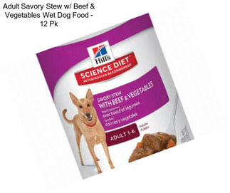 Adult Savory Stew w/ Beef & Vegetables Wet Dog Food - 12 Pk