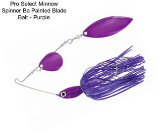 Pro Select Minnow Spinner Ba Painted Blade Bait - Purple