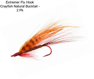 Extremer Fly Hook Crayfish Natural Bucktail - 2 Pk