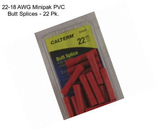 22-18 AWG Minipak PVC Butt Splices - 22 Pk.