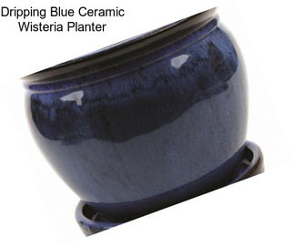Dripping Blue Ceramic Wisteria Planter