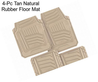 4-Pc Tan Natural Rubber Floor Mat