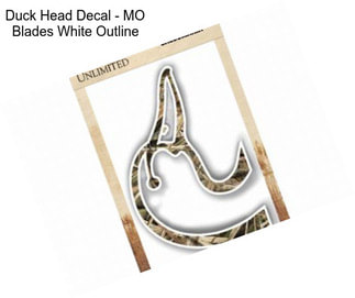 Duck Head Decal - MO Blades White Outline