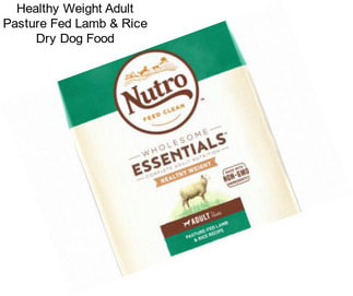 Healthy Weight Adult Pasture Fed Lamb & Rice Dry Dog Food