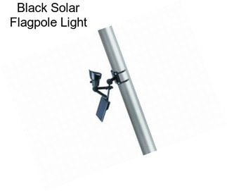 Black Solar Flagpole Light