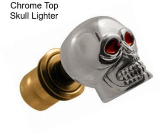 Chrome Top Skull Lighter