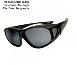 Medium/Large Black Panorama Rectangle Fits-Over Sunglasses