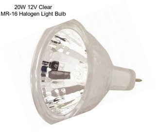 20W 12V Clear MR-16 Halogen Light Bulb