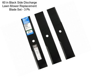 60 in Black Side Discharge Lawn Mower Replacement Blade Set - 3 Pk