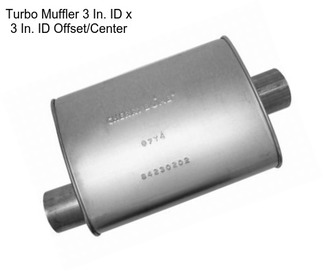 Turbo Muffler 3 In. ID x 3 In. ID Offset/Center