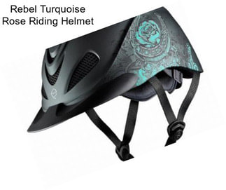 Rebel Turquoise Rose Riding Helmet