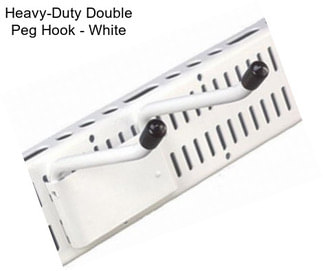 Heavy-Duty Double Peg Hook - White