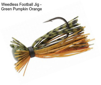 Weedless Football Jig - Green Pumpkin Orange