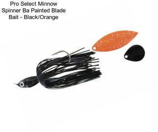 Pro Select Minnow Spinner Ba Painted Blade Bait - Black/Orange