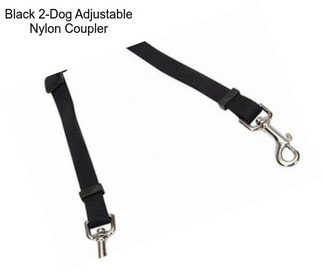 Black 2-Dog Adjustable Nylon Coupler