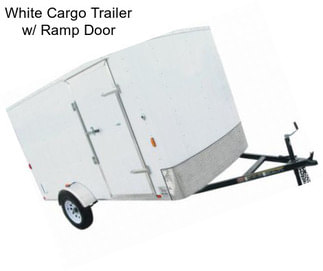 White Cargo Trailer w/ Ramp Door