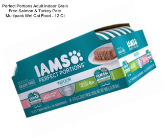 Perfect Portions Adult Indoor Grain Free Salmon & Turkey Pate Multipack Wet Cat Food - 12 Ct