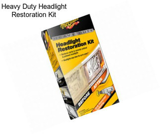 Heavy Duty Headlight Restoration Kit