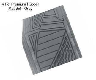 4 Pc. Premium Rubber Mat Set - Gray