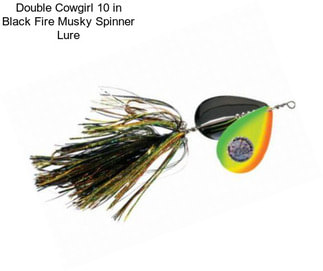 Double Cowgirl 10 in Black Fire Musky Spinner Lure