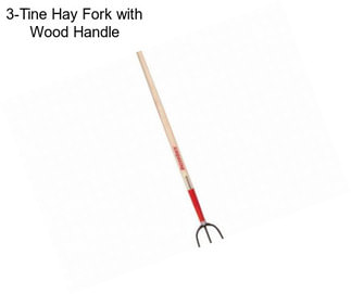 3-Tine Hay Fork with Wood Handle