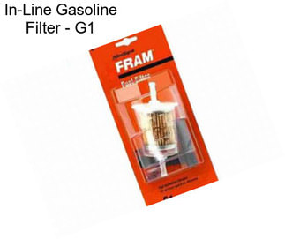 In-Line Gasoline Filter - G1