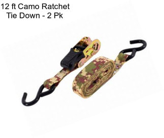 12 ft Camo Ratchet Tie Down - 2 Pk