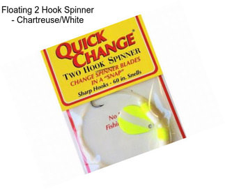 Floating 2 Hook Spinner - Chartreuse/White