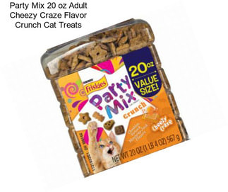 Party Mix 20 oz Adult Cheezy Craze Flavor Crunch Cat Treats