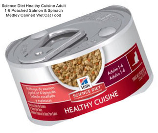 Science Diet Healthy Cuisine Adult 1-6 Poached Salmon & Spinach Medley Canned Wet Cat Food