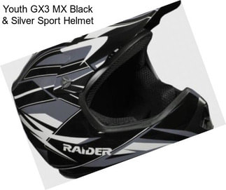 Youth GX3 MX Black & Silver Sport Helmet