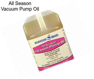 All Season Vacuum Pump Oil