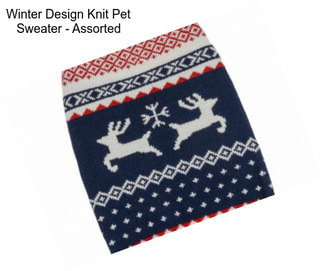Winter Design Knit Pet Sweater - Assorted
