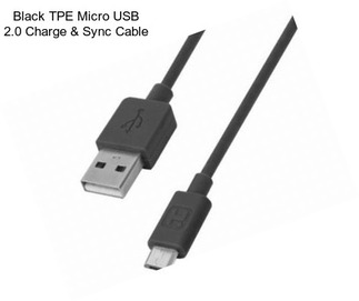 Black TPE Micro USB 2.0 Charge & Sync Cable