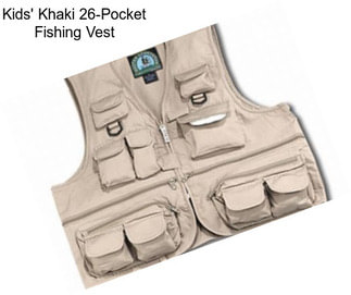 Kids\' Khaki 26-Pocket Fishing Vest