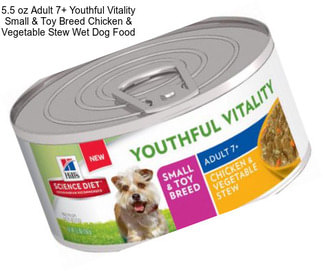 5.5 oz Adult 7+ Youthful Vitality Small & Toy Breed Chicken & Vegetable Stew Wet Dog Food