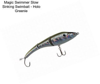 Magic Swimmer Slow Sinking Swimbait - Holo Greenie