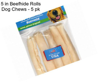 5 in Beefhide Rolls Dog Chews - 5 pk