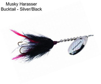 Musky Harasser Bucktail - Silver/Black