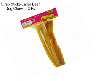 Strap Sticks Large Beef Dog Chews - 3 Pk