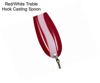 Red/White Treble Hook Casting Spoon