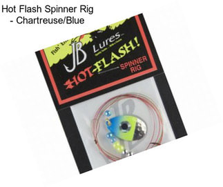 Hot Flash Spinner Rig - Chartreuse/Blue