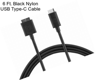 6 Ft. Black Nylon USB Type-C Cable