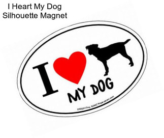 I Heart My Dog Silhouette Magnet