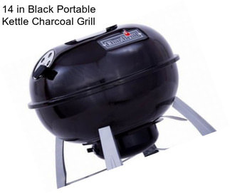 14 in Black Portable Kettle Charcoal Grill