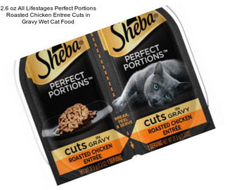 2.6 oz All Lifestages Perfect Portions Roasted Chicken Entree Cuts in Gravy Wet Cat Food