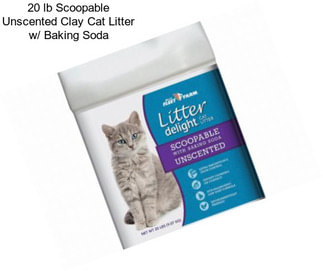 20 lb Scoopable Unscented Clay Cat Litter w/ Baking Soda