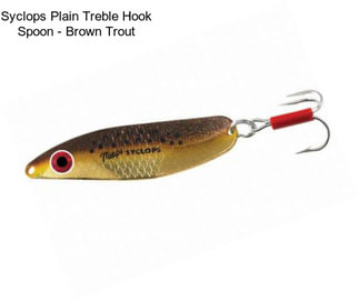 Syclops Plain Treble Hook Spoon - Brown Trout
