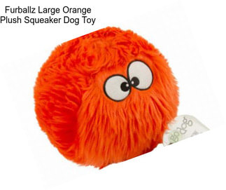 Furballz Large Orange Plush Squeaker Dog Toy